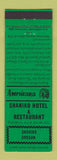 Matchbook Cover - Shaniko Hotel OR Perkins Americana GREEN