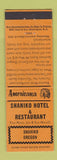 Matchbook Cover - Shaniko Hotel OR Perkins Americana ORANGE