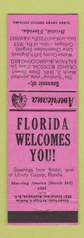 Matchbook Cover - Bristol FL Perkins Americana PINK