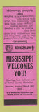Matchbook Cover - RM Stephens Ashland MS Perkins Americana PINK