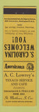 Matchbook Cover - Texaco oil gas St Matthews SC Perkins Americana YELLOW