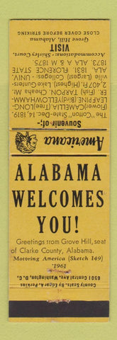 Matchbook Cover - Shirley Court Grove Hill AL Perkins Americana YELLOW