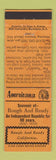 Matchbook Cover - Rough and Ready CA 1958 Perkins Americana ORANGE