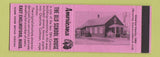 Matchbook Cover - Old School House East Chelmsford MA Perkins Americana PINK