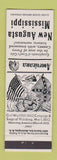 Matchbook Cover - New Augusta MS Civil War Perkins Americana WHITE