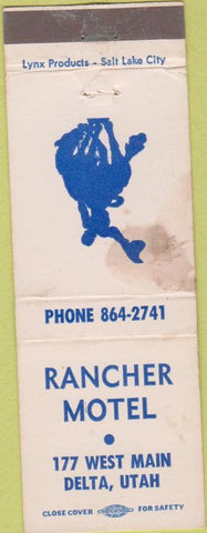 Matchbook Cover - Rancher Motel Delta UT STAINED