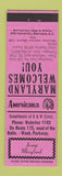 Matchbook Cover - Esso oil gas Jessup MD Perkins Americana PINK