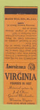 Matchbook Cover - JL Oliver General Store Wicomico VA Perkins Americana ORANGE