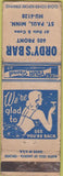 Matchbook Cover - Ordy's Bar girlie ST Paul MN WORN
