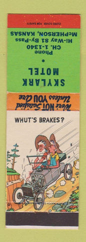 Matchbook Cover - Skylark Motel McPherson KS hillbilly