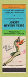Matchbook Cover - Oneta Grisham Insurance Los Fresnos Port Isabel TX