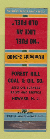 Matchbook Cover - Forest Hill Coal Oil Newark NJ