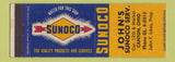 Matchbook Cover - Sunoco oil gas John's Canton OH