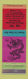 Matchbook Cover - Lee Toy Chinese Restaurant Irvington NJ