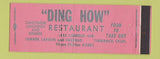 Matchbook Cover - Ding How Chinese Restaurant Torrance CA Full Length