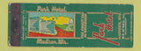 Matchbook Cover - Park Hotel Madison WI WEAR
