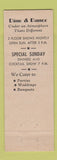 Matchbook Cover - Crescent Log Cabin Gloucester Heights NJ