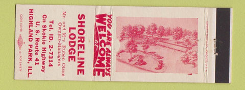 Matchbook Cover - Shoreline Lodge Highland Park IL