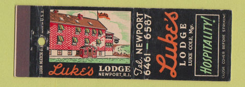 Matchbook Cover - Luke's Lodge Newport RI