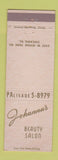 Matchbook Cover - Johanna's Beauty Salon Chicago IL
