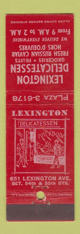 Matchbook Cover - Lexington Delicatessen New York City