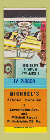 Matchbook Cover - Michael's Steaks and Hoagies Philadelphia PA hillbilly
