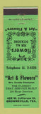 Matchbook Cover - Art & Flowers Florist Brownsville TX