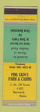 Matchbook Cover - Pine Grove Farm Cabins Raymond ME