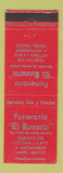 Matchbook Cover - Funeraria El Rosario Matamoros Mexico