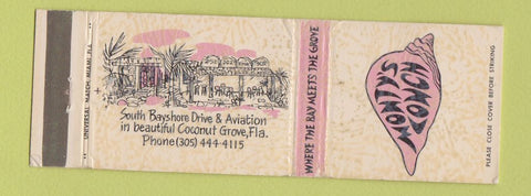Matchbook Cover - Monty's Conch Coconut Grove FL