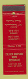 Matchbook Cover - New Hampshire House Restaurant Summit NJ