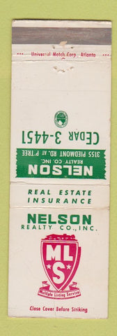 Matchbook Cover - Nelson Real eState Insurance WEAR