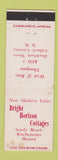 Matchbook Cover - Bright Horizon Cottages Gilford Laconia NH DD Bean WEAR