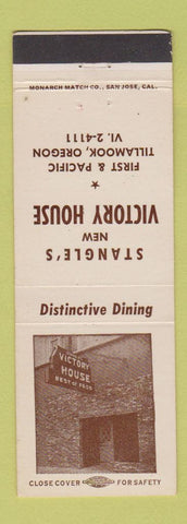 Matchbook Cover - Stangle's Victory House Tillamook OR