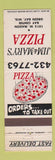 Matchbook Cover - Jim & Mary's Pizza Green Bay WI