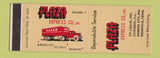 Matchbook Cover - Plaza Express Trucking St Louis MO Chicago