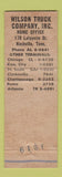 Matchbook Cover - Wilson Trucking Nashville TN
