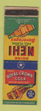 Matchbook Cover - Royal Crown Cola Saoda Nehi WEAR