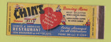 Matchbook Cover - Chin's Chinese Restaurant New York City Full Length