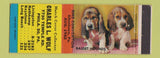 Matchbook Cover Charles Wolf Match Collector Philadelphia PA 1962 Basset Hounds
