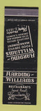 Matchbook Cover - Harding Williams Restaurants Chicago IL
