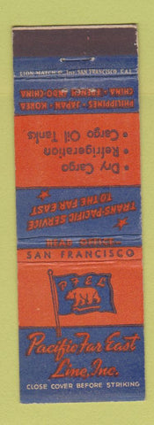 Matchbook Cover - Pacific Far East Line Shipping