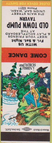 Matchbook Cover - Old Town Pump Union Gap WA shuffleboard hillbilly