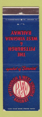 Matchbook Cover - Pittsburgh and West Virginia Railroad