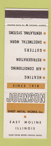Matchbook Cover - Johnson Sheet Metal Works East Moline IL
