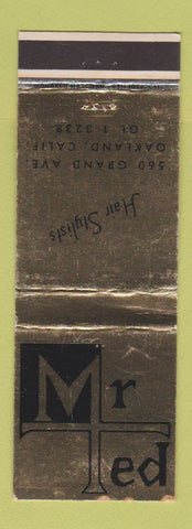 Matchbook Cover - Mr Ted Salon Oakland CA WEAR