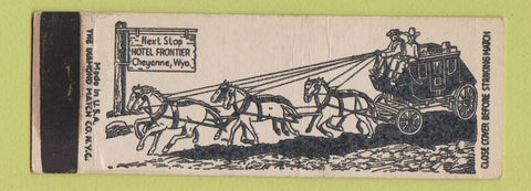 Matchbook Cover - Hotel Frontier Cheyenne WY WEAR Full Length