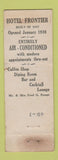 Matchbook Cover - Hotel Frontier Cheyenne WY WEAR Full Length
