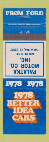 Matchbook Cover - 1978 Ford Palatka FL