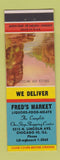 Matchbook Cover - Fred's Market Chicago IL